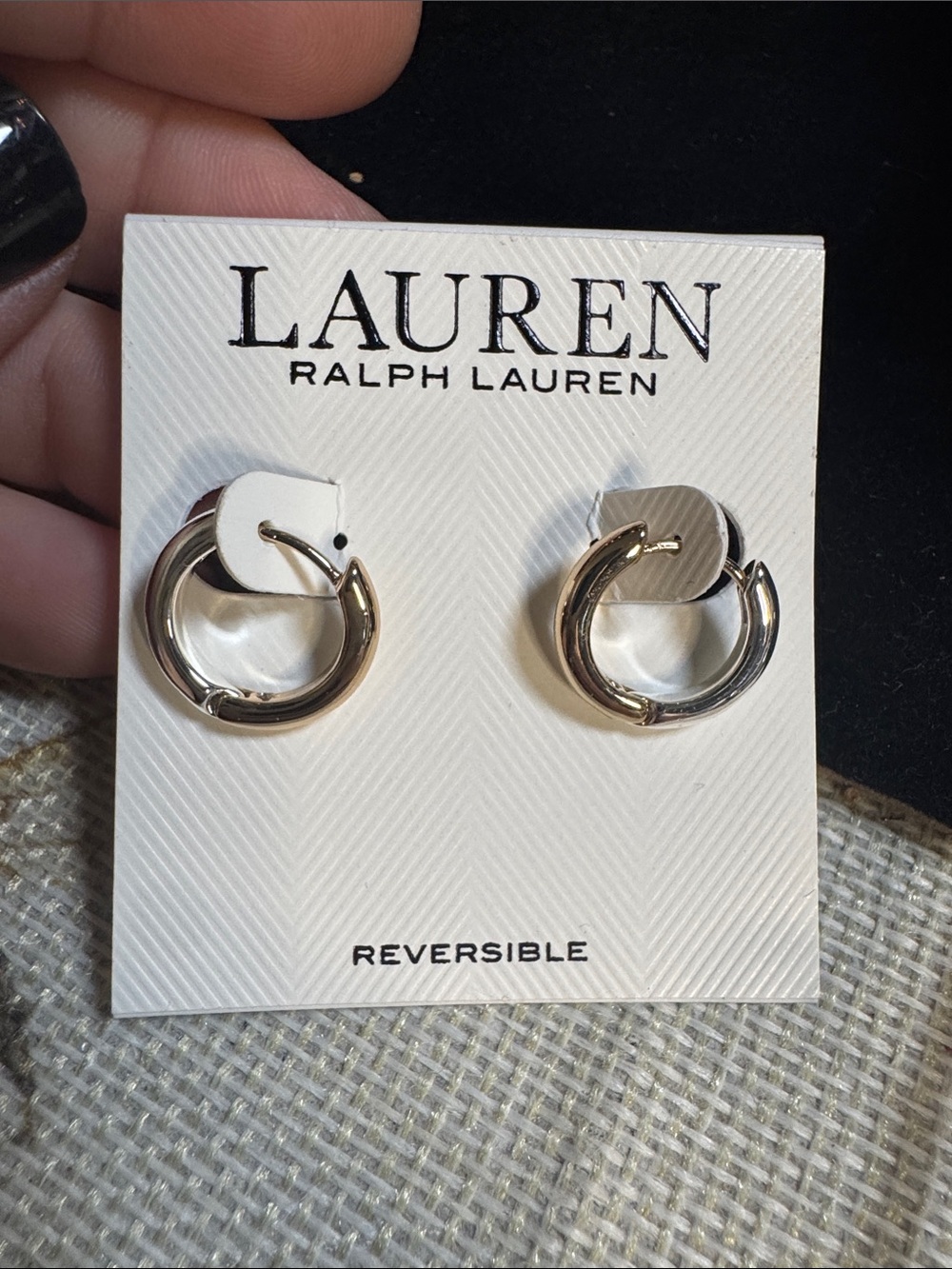 Lauren Ralph Lauren Polished Gold Hoop Earrings
